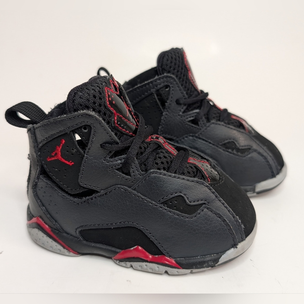 Nike Air Jordan True Flight Basketball Sneakers Boys Black Shoe Size 5c
